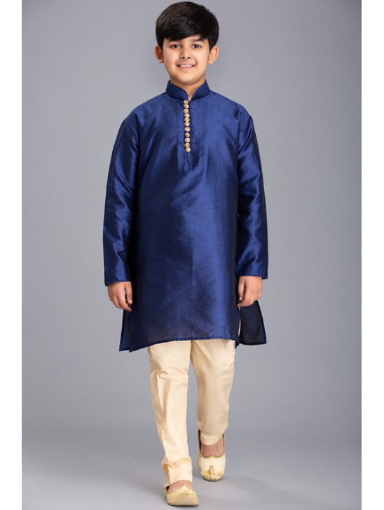 NAVY BLUE PAKISTANI BOYS KURTA SHALWAR FOR EID