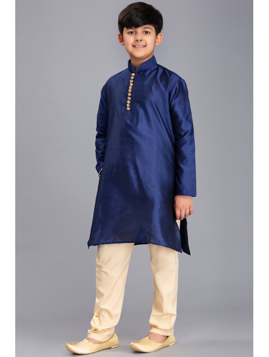 NAVY BLUE PAKISTANI BOYS KURTA SHALWAR FOR EID