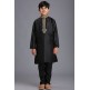 BLACK PAKISTANI DESIGNER BOYS KURTA SHALWAR