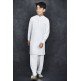 Brilliant White Kids Boys Readymade Kurta Shalwar Suit