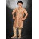 PEACH STYLISH JACQUARD READYMADE PAKSITANI BOYS KURTA PAJAMA