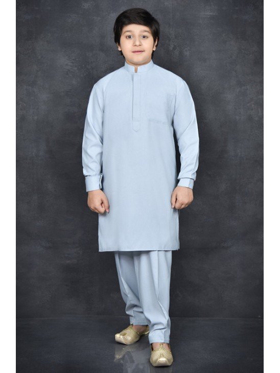 FADED DENIM BLUE EASTERN BOYS FESTIVE SALWAR KAMEEZ