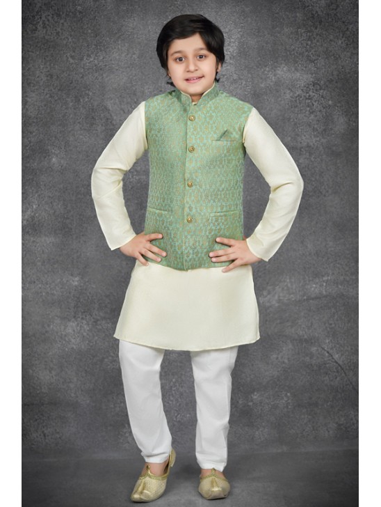 MINT GREEN FESTIVE WEDDINGS KIDS WAISTCOAT