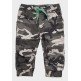 Charcoal Grey Boys Designer Top + Camo Pants Set