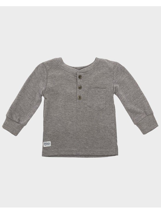 Charcoal Grey Boys Designer Top + Camo Pants Set