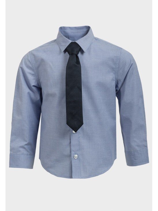 Sky Blue Boys Designer Shirt with Tie