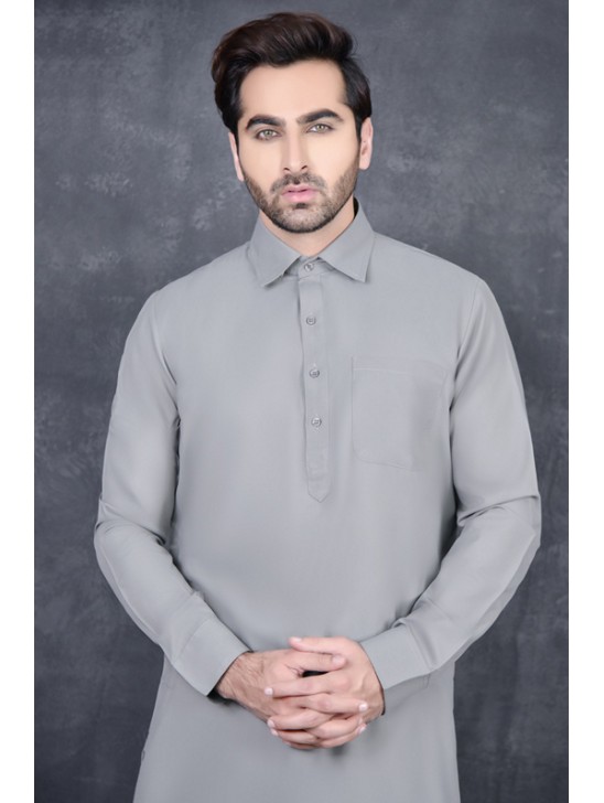 ASH GREY PAKISTANI MEN S EID SALWAR SUIT