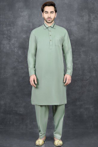 GREEN ETHNIC MEN'S SALWAR KURTA