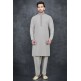 Mens Kurta Grey Salwar Suit  Readymade Designer Menswear