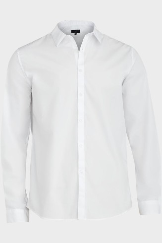 Mens White Classic Collared Designer Shirt