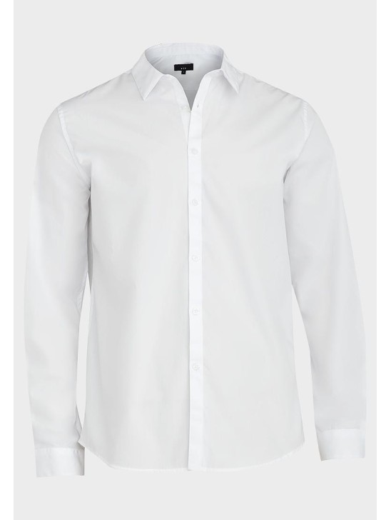 Mens White Classic Collared Designer Shirt