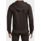 Brown Mens Fleece Lined Designer King Couture 2-Piece Tracksuit