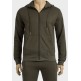 Olive Mens Fleece Lined Designer King Couture 2-Piece Tracksuit