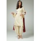 CREAM FEMININE STYLISH READYMADE SALWAR SUIT