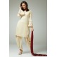 CREAM FEMININE STYLISH READYMADE SALWAR SUIT