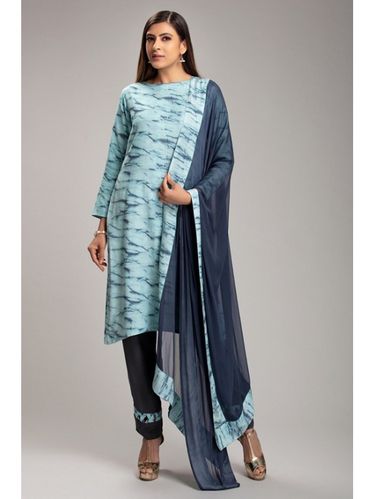 BLUE PRETTY PAKISTANI READYMADE SALWAR SUIT