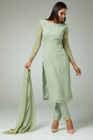 Mint Green New  Eid al-Fitr Readymade Salwar Suit