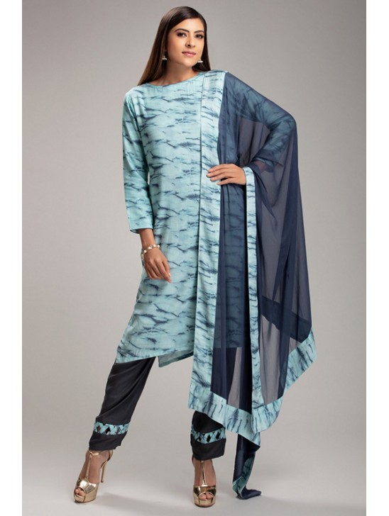 BLUE PRETTY PAKISTANI READYMADE SALWAR SUIT