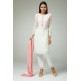 White Readymade Pakistani Designer Suit