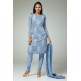 SERENITY BLUE INDIAN PARTY WEAR READYMADE SUIT