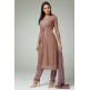 DEEP MAUVE INDIAN WEDDING JACKET STYLE READYMADE DRESS