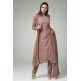 DEEP MAUVE INDIAN WEDDING JACKET STYLE READYMADE DRESS