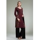 JESTER RED INDIAN PALAZZO PARTY STYLE SUIT