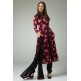 MAROON BLACK FLORAL PRINTED SUMMER STYLISH SALWAR SUIT