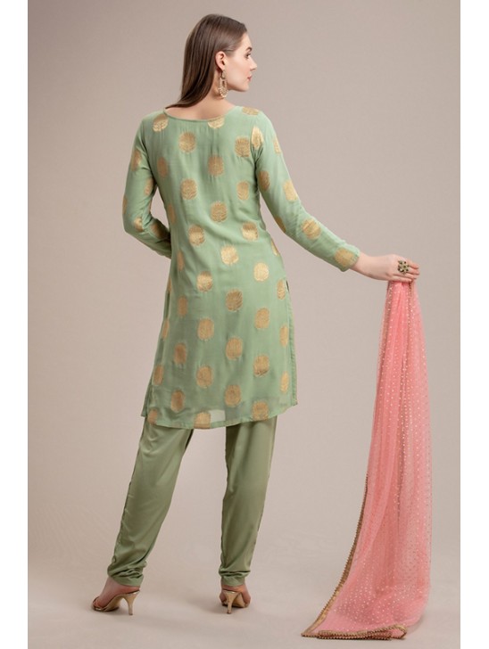 PISTA GREEN WEDDING WEAR SALWAR KAMEEZ