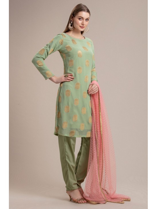 PISTA GREEN WEDDING WEAR SALWAR KAMEEZ