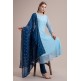 CLASSIC BLUE FLARED READYMADE SALWAR SUIT