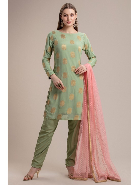 PISTA GREEN WEDDING WEAR SALWAR KAMEEZ