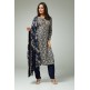 ZACD-148 NAVY BLUE FLORAL PRINTED PUNJABI PAKISTANI STYLE SALWAR KAMEEZ