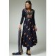 NAVY BLUE REGAL EMBROIDERED CHURIDAR SUIT