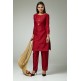 CLASSIC MAROON STRAIGHT CUT READYMADE SUIT