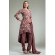 MAUVE FLORAL PRINTED PAKISTANI PARTY WEAR DRESS