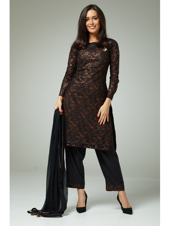 BLACK BOLD INDIAN READY TO WEAR SALWAR KAMEEZ