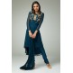 MIDNIGHT TEAL BLUE CHURIDAR SUIT