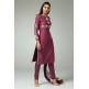 Rose Pink Indian Suit Straight Cut Party Dress