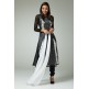 ELEGANT BLACK AND WHITE EVENING WEAR READYMADE SALWAR SUIT