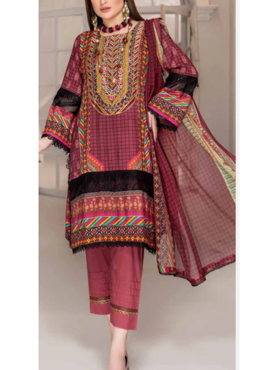 Multi Colour Printed Readymade Pakistani Suit
