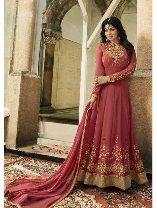 PINK INDIAN PARTY AND WEDDING ANARKALI GOWN