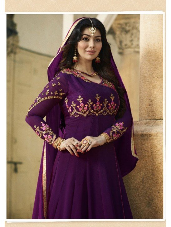 PURPLE INDIAN PARTY AND WEDDING ANARKALI GOWN