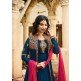 ZAL9045 TEAL INDIAN PARTY AND WEDDING ANARKALI GOWN