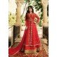 ZAL9046 RED INDIAN PARTY AND WEDDING ANARKALI GOWN