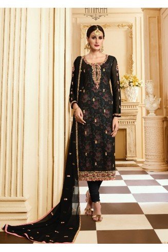 Black Designer Wedding Salwar Suit 