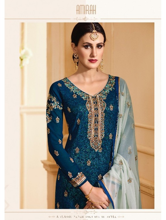 Teal Designer Wedding Salwar Suit