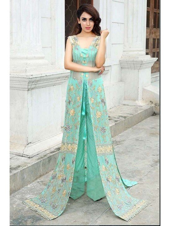 Sea Green Dress Designer Wear Indian Suit
