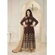 BROWN INDIAN DESIGNER ANARKALI SUIT