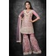 Rose Tan Pakistani Girls Frock Kurti & Gharara Suit Set